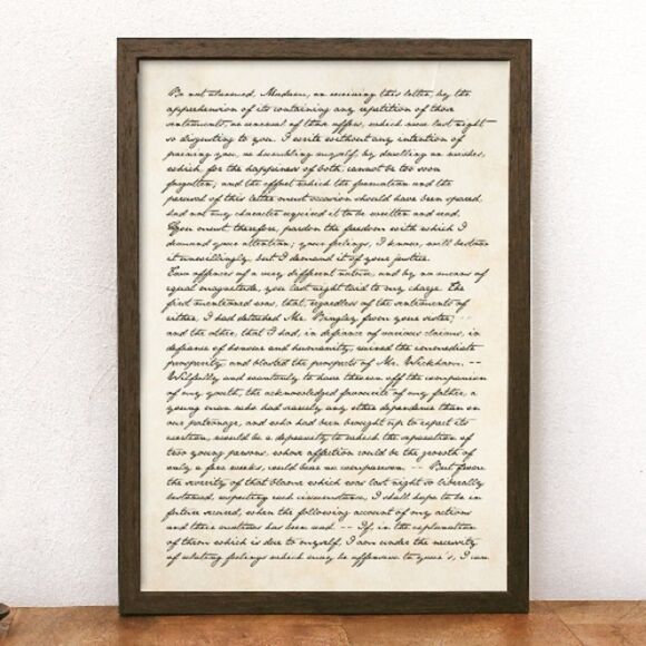 Pride and Prejudice Darcy’s Letter to Elizabeth Print - Picture 1 of 4